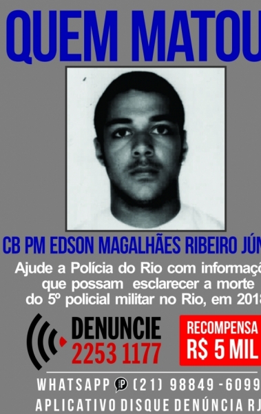 Portal dos Procurados pede informações sobre assassinos de PM Rio de