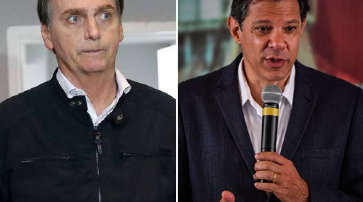 Datafolha Diferença entre Bolsonaro e Haddad cai seis pontos