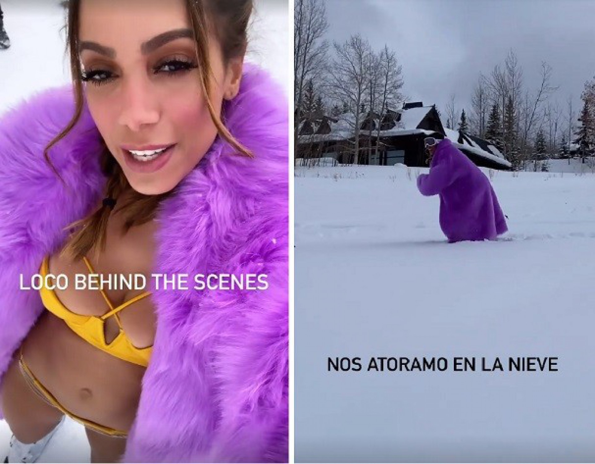 Loco Anitta lança clipe em que esquia de biquíni na neve Confira