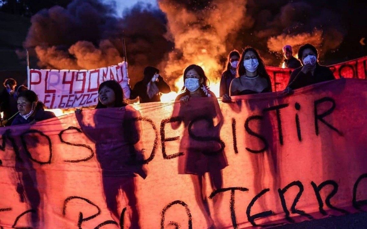 Protesto De Ind Genas Fecha Rodovia Contra Aprova O Do Pl Brasil