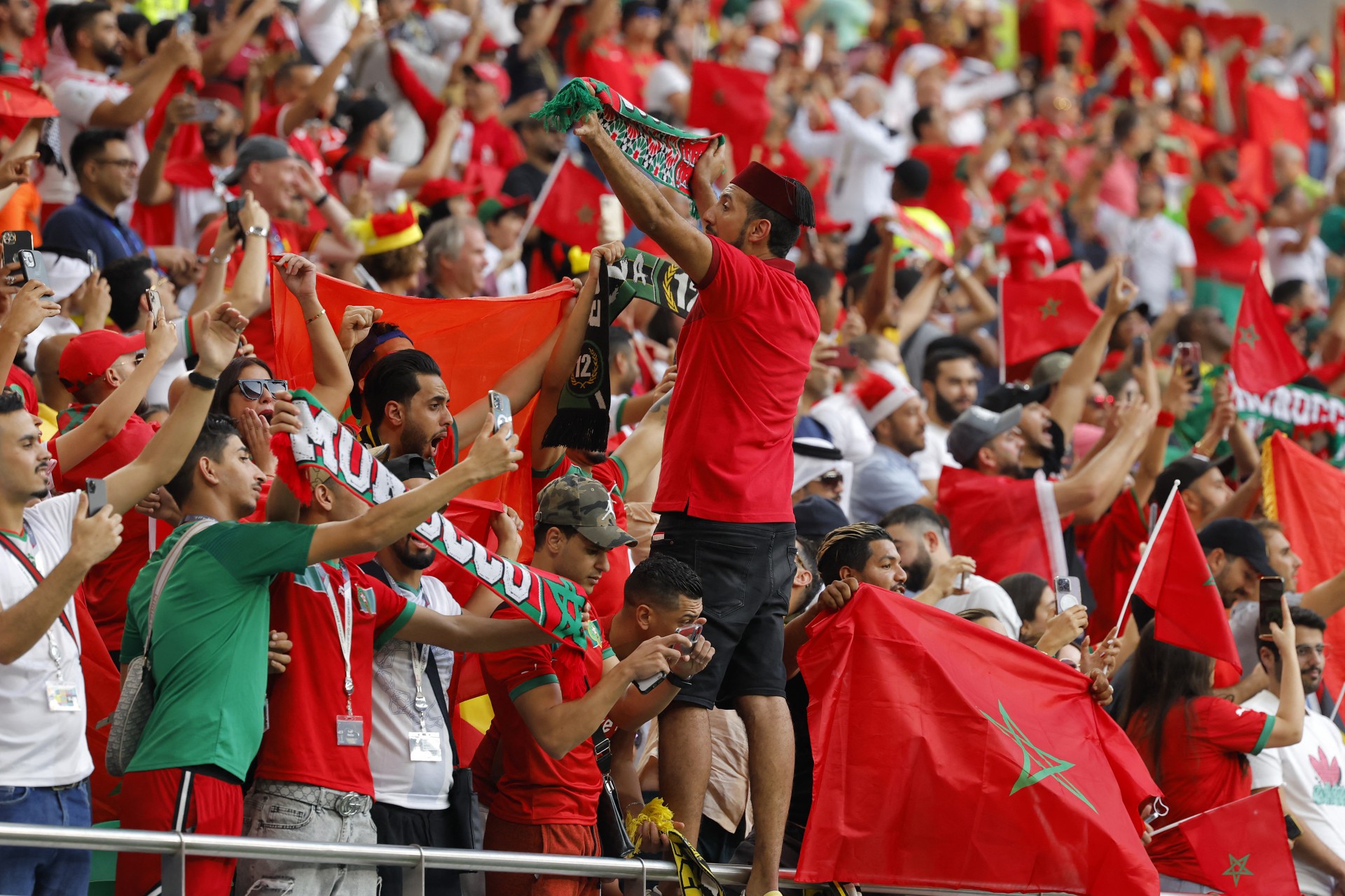 Veja as imagens da vitória de Marrocos sobre a Bélgica na Copa do Mundo