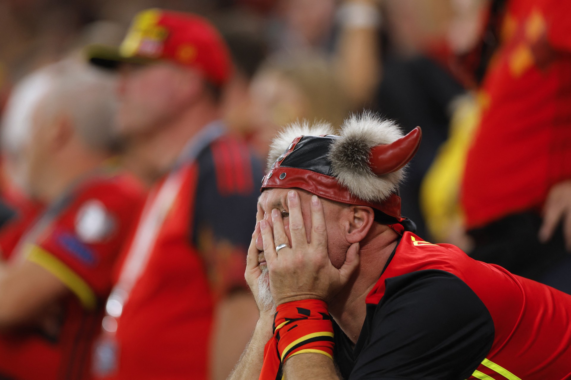 Veja as imagens da vitória de Marrocos sobre a Bélgica na Copa do Mundo