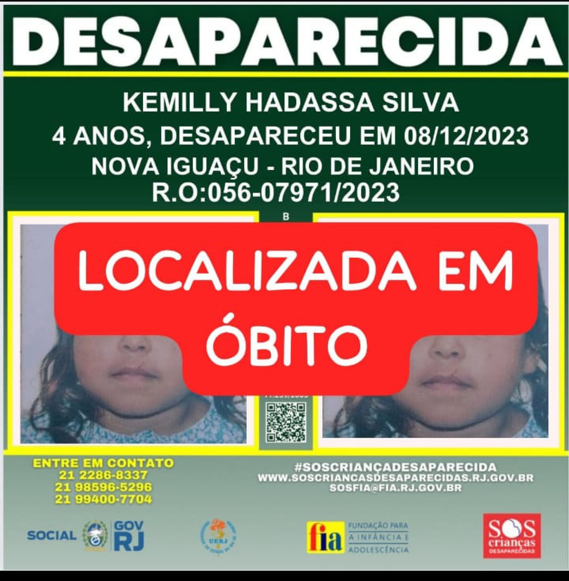 Pol Cia Localiza Corpo De Menina Desaparecida Na Baixada O Dia