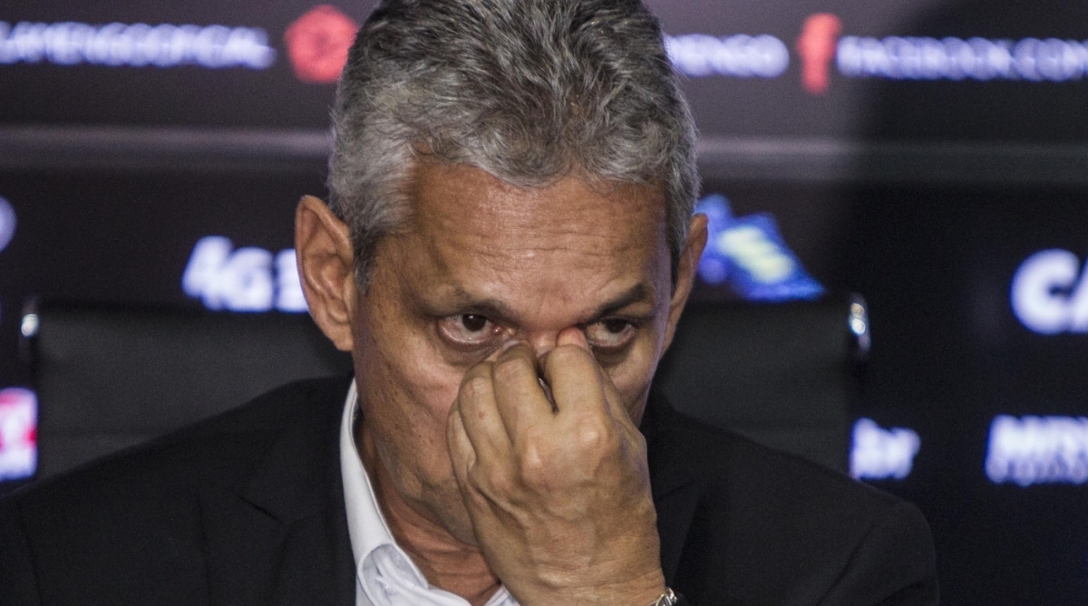 Coletiva de apresenta&ccedil;&atilde;o do novo t&eacute;cnico de Futebol do Flamengo, Reinaldo Rueda e sua comiss&atilde;o t&eacute;cnica no Ninho do Urubu, em Vargem Grande. Foto - M&aacute;rcio Mercante / Ag&ecirc;ncia O Dia
