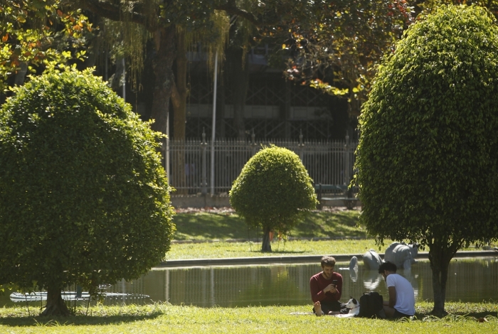 Praça Paris, na Glória - Alexandre Brum / Agência O Dia