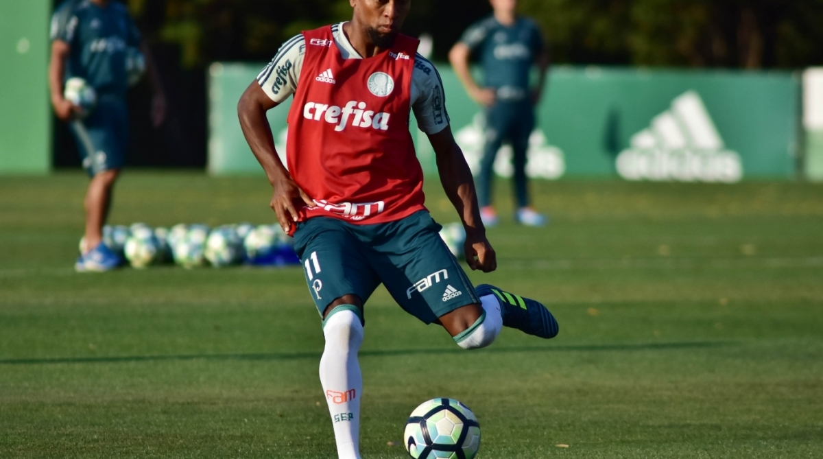 O jogador Zé Roberto, durante treino técnico da equipe do Palmeiras, realizado na Academia de Futebol da Barra Funda, na Zona Oeste de São Paulo, na tarde desta terça-feira, (12). - Eduardo Carmim/Agência O Dia