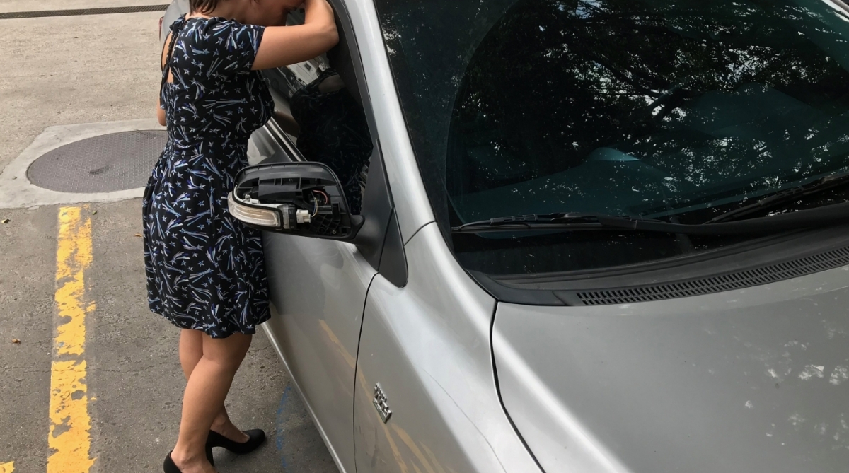 Rio, 27/10/2017- Cariocas se tornam alvo de criminosos no transito. Ellen Paixao, já foi vitima de 2 arrastões, ela estava com a filha dentro do carro nas duas ocasiões. Foto - Maíra Coelho / Agência O Dia  

