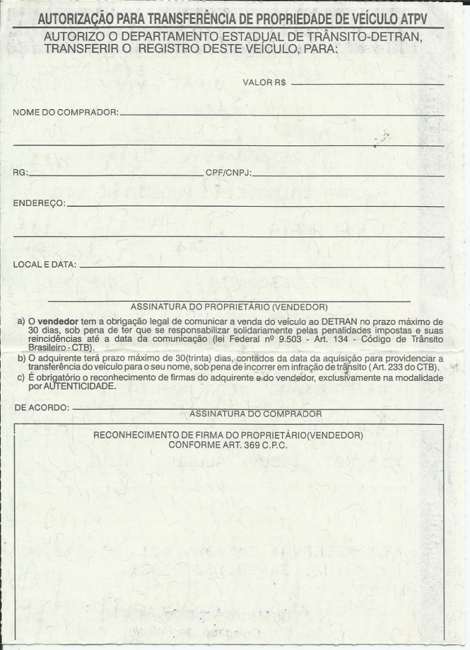 Documento eletrônico terá formato semelhante ao DUT físico