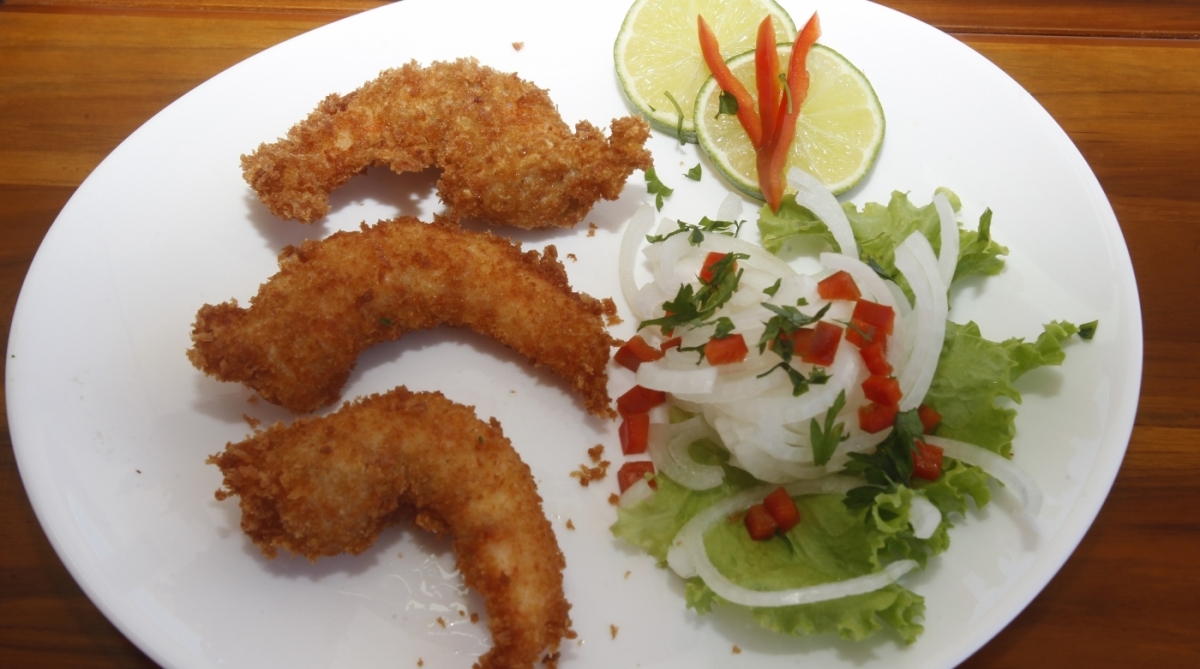 Comidas peruanas servidas no Quiosque O DIa em Copacabana.