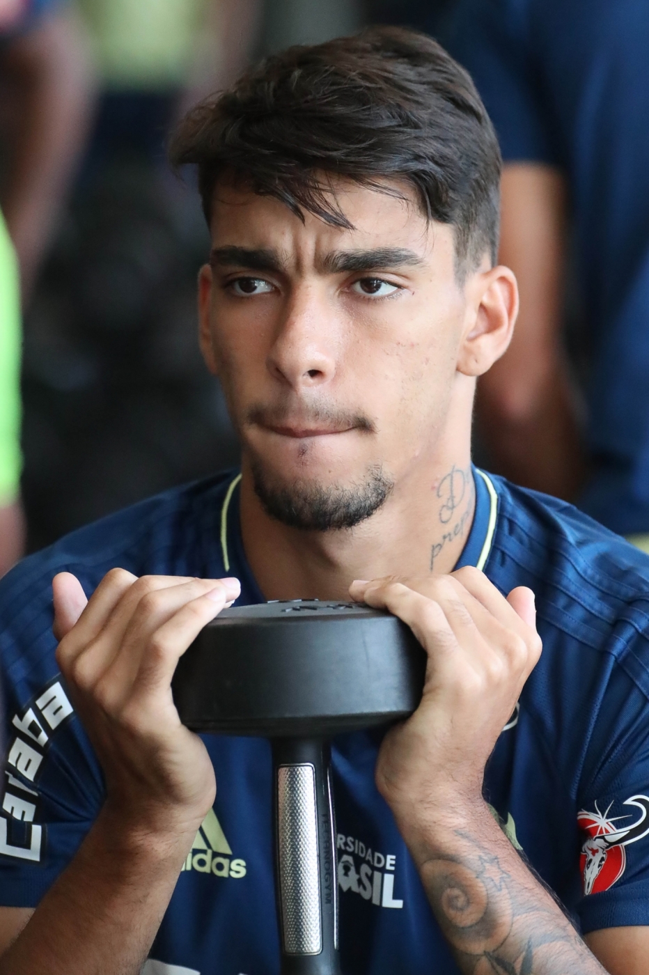 Lucas Paquetá no treino do Flamengo
