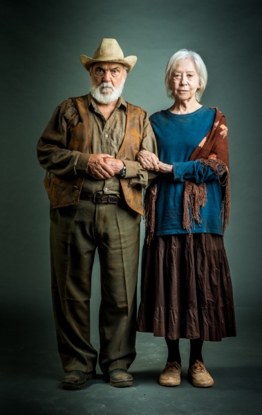 Josaf&aacute; (Lima Duarte) e Mercedes (Fernanda Montenegro)  em 'O Outro Lado do Para&iacute;so'