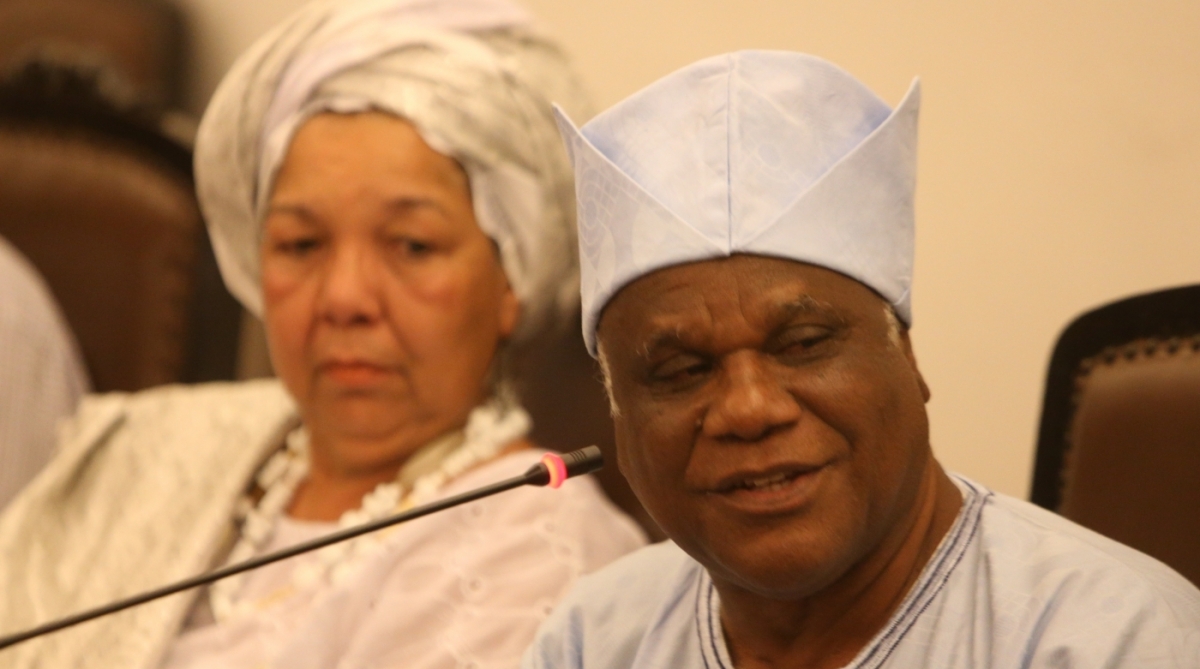 Encontro em Solidariedade ao Pastor Kleber Lucas. Aconteceu no Salão Nobre do Instituto de Filosofia e Ciências Sociais da Universidade Federal do Rio de Janeiro. Na foto o Pastor Kleber Lucas. Foto: Daniel Castelo Branco / Agência O Dia