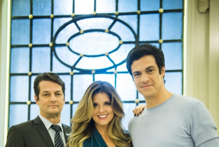 Malagueta (Marcelo Serrado), Maria Pia (Mariana Santos) e Eric (Mateus Solano) - João Miguel Júnior/TV Globo