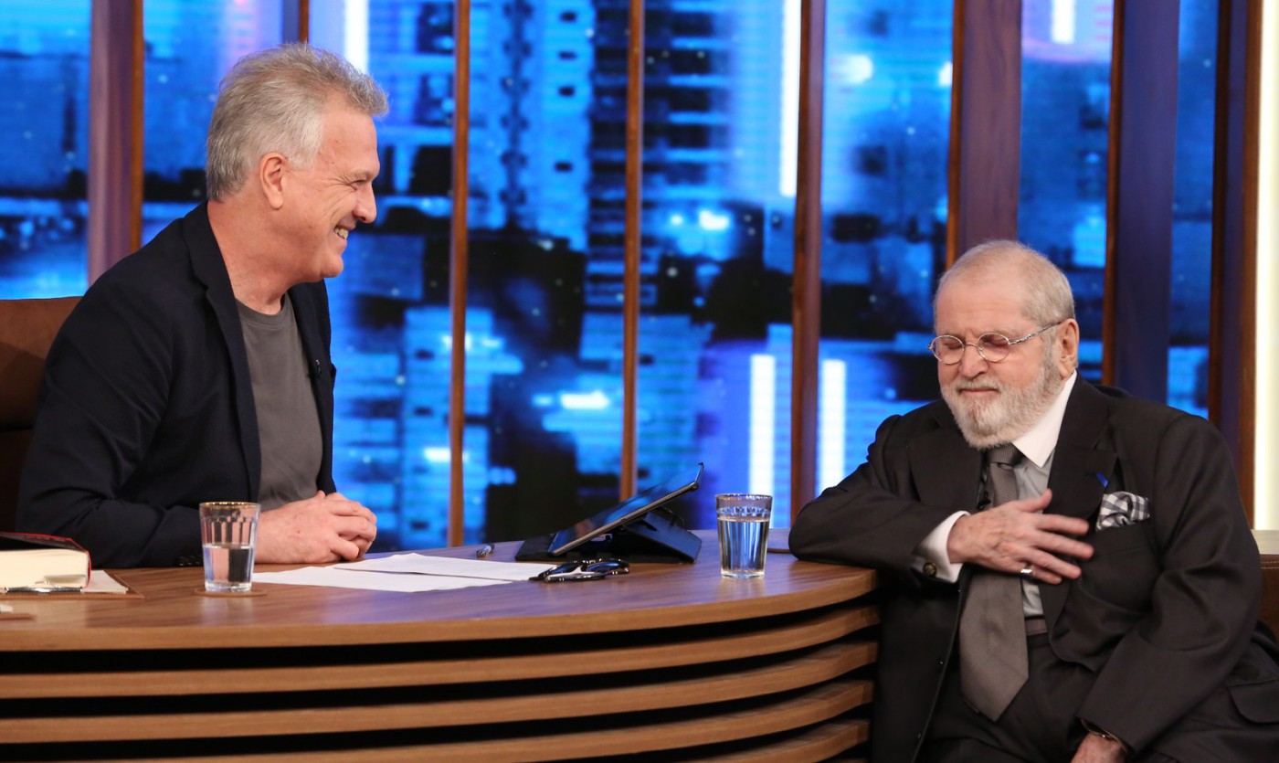 Pedro Bial entrevista Jô Soares no 'Conversa com Bial' - Higor Gargiulo/TV Globo