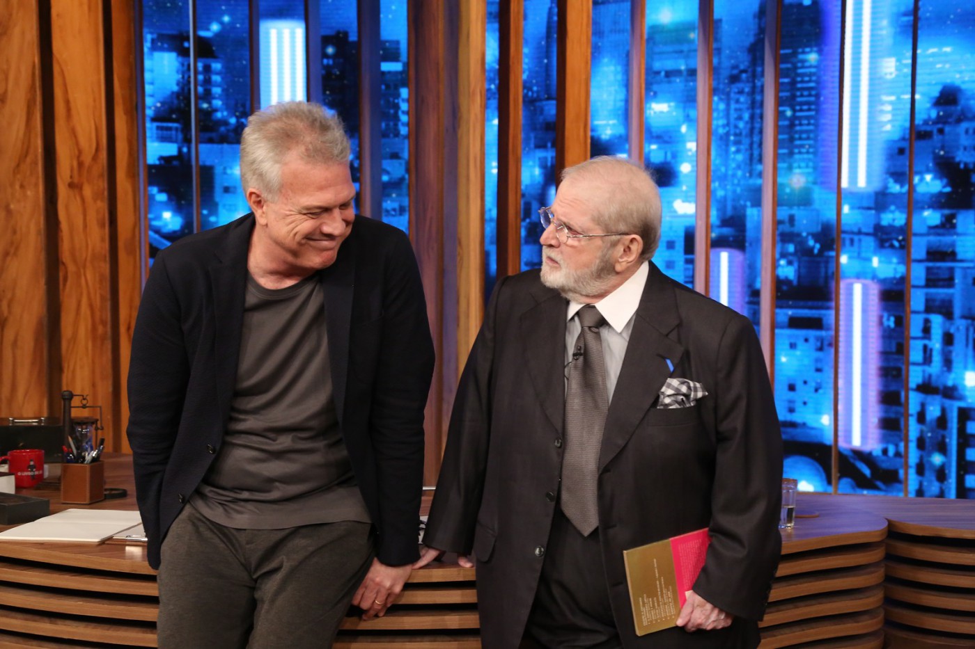 Pedro Bial entrevista Jô Soares no 'Conversa com Bial' - Higor Gargiulo/TV Globo