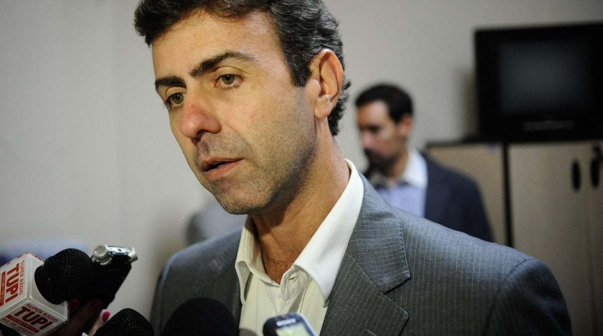 O deputado estadual, Marcelo Freixo, durante apresentação na Assembleia Legislativa do Rio, do Relatório que aponta aumento de 40% no número de menores apreendidos em 2014 (Tomaz Silva/Agência Brasil