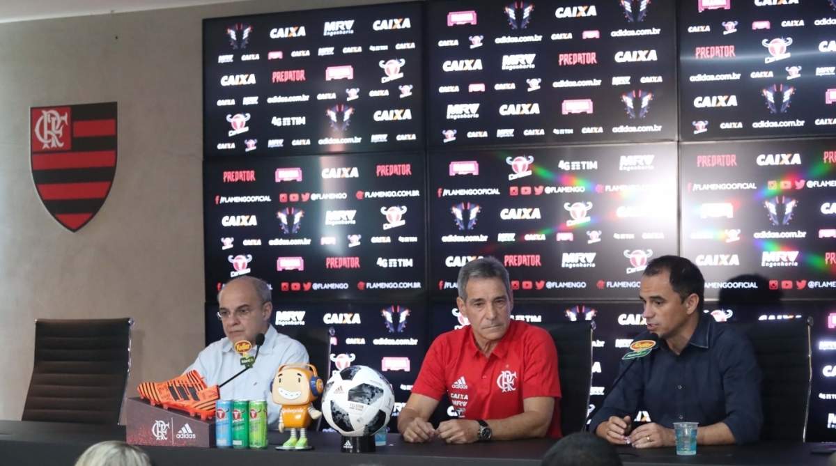 09/01/2018. Apresentação no Flamengo do novo técnico Paulo César Carpegiani. 
Foto - Gilvan de Souza / Flamengo