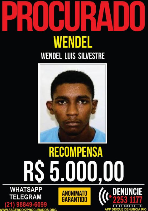 Wendel Luis Sivestre, 21 anos, é suspeito de matar delegado da Polícia Civil - Divulgação