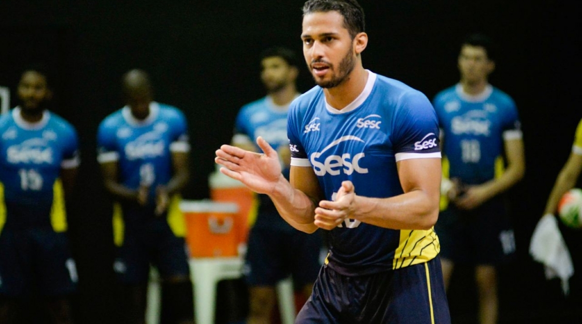 João Rafael vem acumulando prêmios de melhor jogador das partidas pelo Sesc RJ - Divulgação Sesc RJ