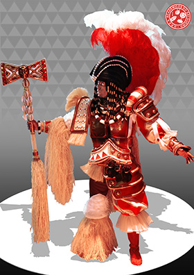 Fantasia da Grande Rio na ala 'Todo Dia Era Dia de Índio'