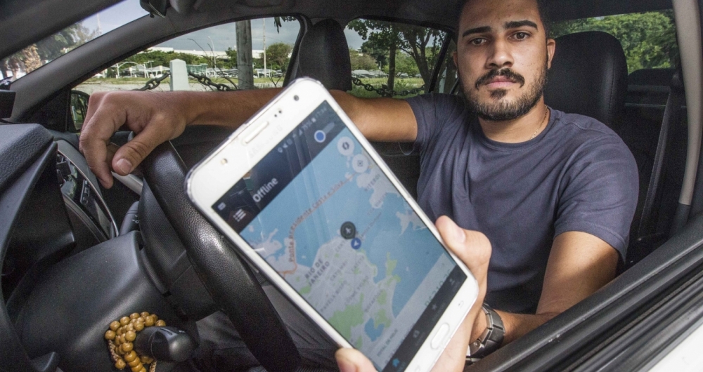 Gustavo, do Uber, nem ouviu falar dos rumores de suposta paralisa��o 