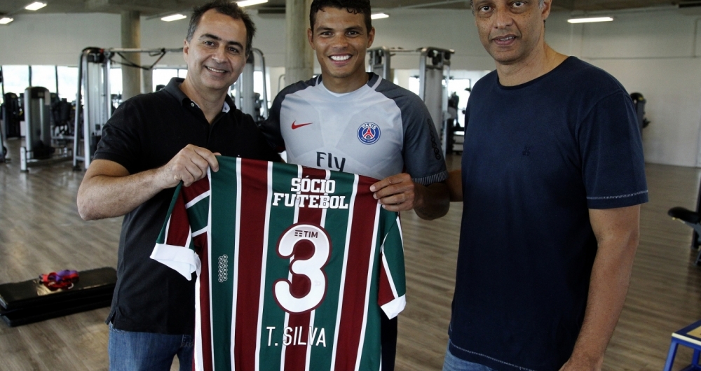 Recentemente, Thiago Silva visitou o Fluminense 