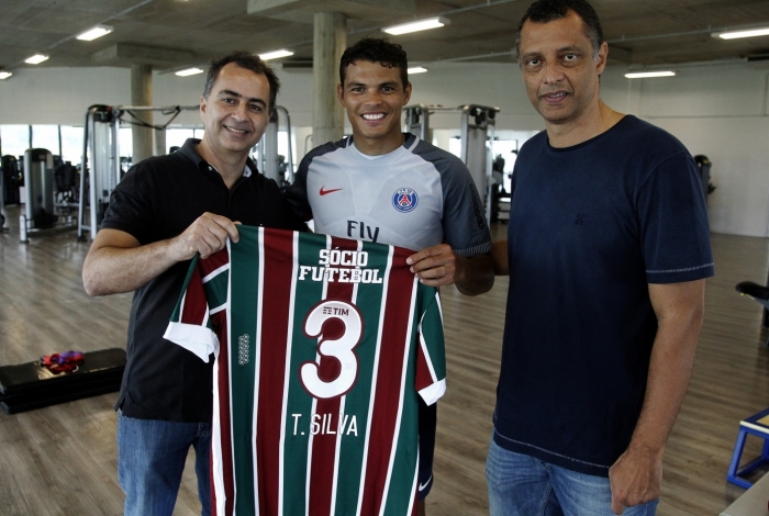 Recentemente, Thiago Silva visitou o Fluminense 