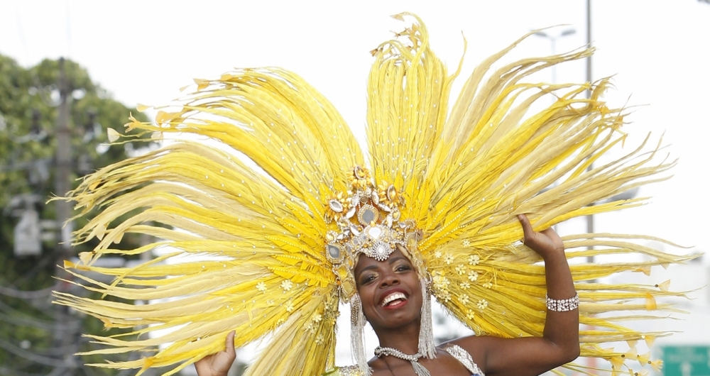 25/01/2018 - Especial / Carnaval da Intendente Magalh�es, em Campinho. Na imagem, Egili Aparecida de Oliveira Concei��o, rainha de bateria da Mocidade Unida do Santa Marta, uma das escolas de samba do grupo B. Foto de Alexandre Brum / Ag�ncia O Dia - CIDADE CARNAVAL FOLIA FOLI�O EVENTO SAMBA ESCOLA AGREMIA��O