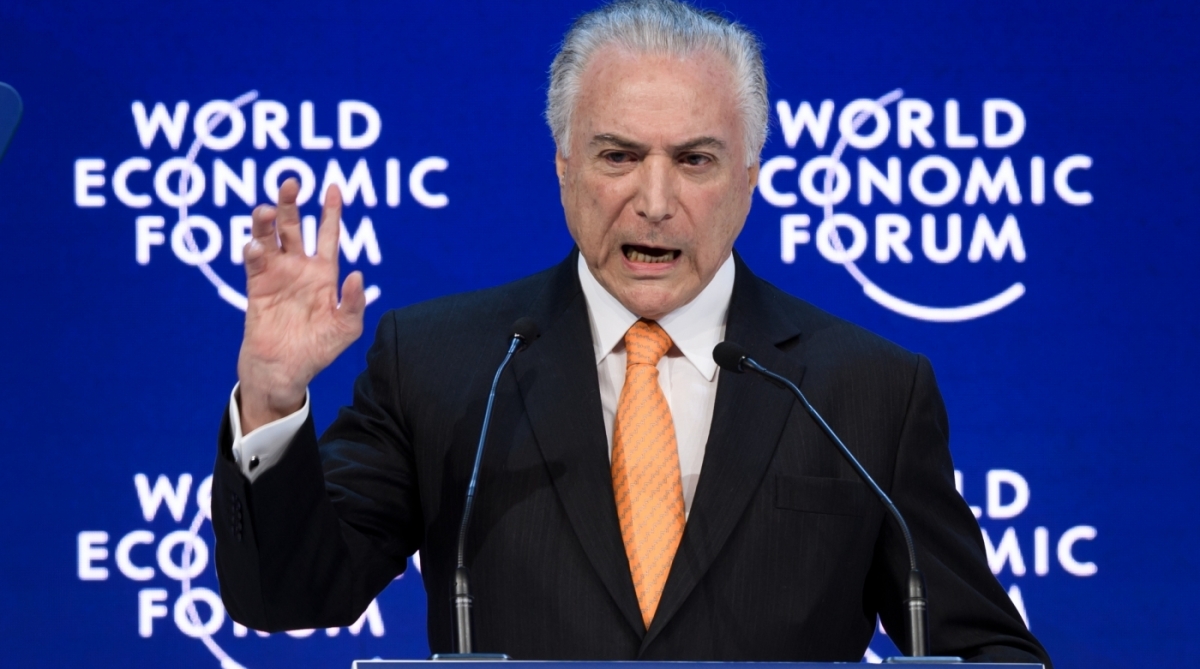 Em discurso no Fórum Econômico Mundial, Temer diz que 