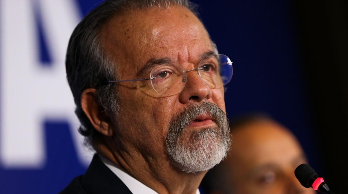 Brasília - O ministro da Defesa, Raul Jungmann, em coletiva de imprensa, detalha operações em apoio ao Plano Nacional de Segurança Pública, fase Rio de Janeiro (Marcelo Camargo/Agência Brasil)