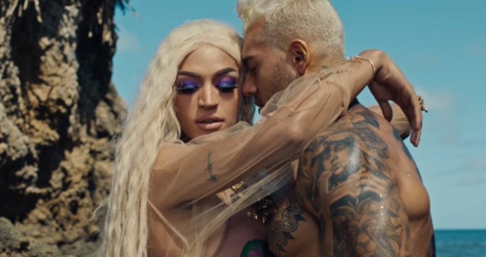 Pabllo Vittar e Lucas Lucco no clipe 'Para�so'
