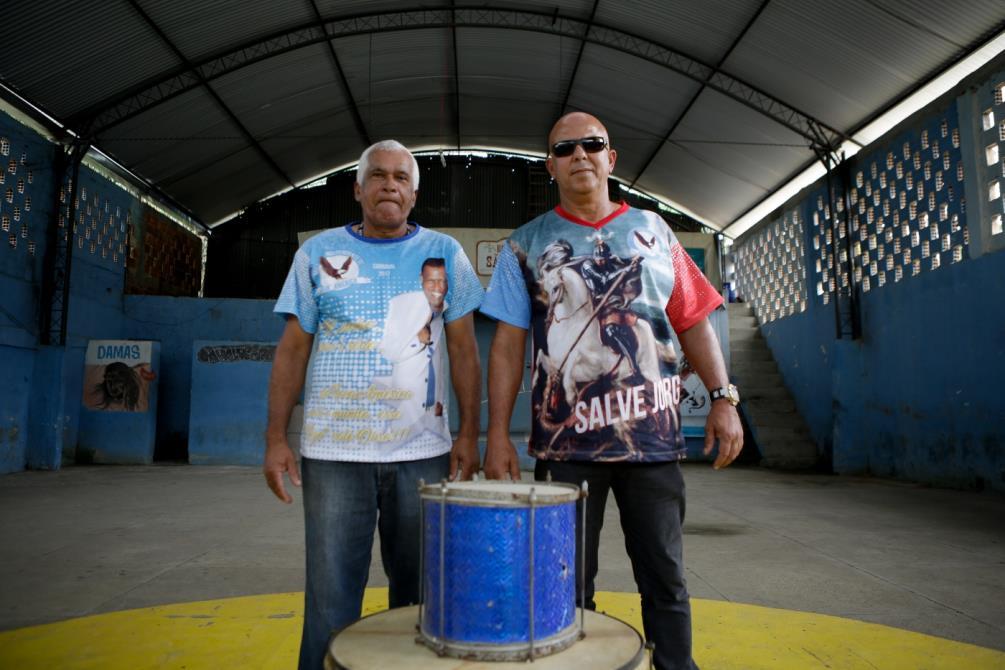 31/01/2018 - Nova Iguaçu a 3 anos sem carnaval. Na foto a cima o Presidente Reginaldo de Albuquerque e o seu Vice da GRES Independente de Nova América em Miguel Couto. Foto: Luciano Belford / Agencia O Dia
