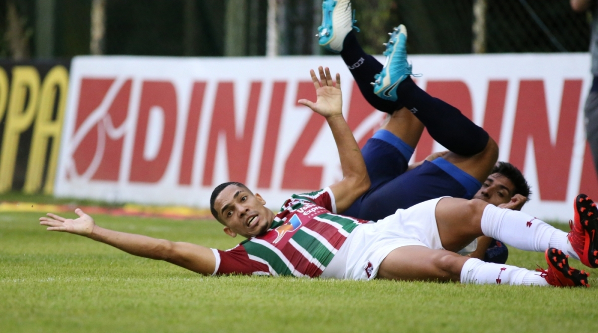 FLUMINENSE X MACAÉ - ESPORTES -  partida contra o Macaé, válida pela 5ª rodada da Taça Guanabara (1º turno do Estadual do Rio de Janeiro), no Estádio Los Larios, em Duque de Caxias, neste sábado.
 
RUI PORTO FILHO/AGIF/ESTADÃO CONTEÚDO