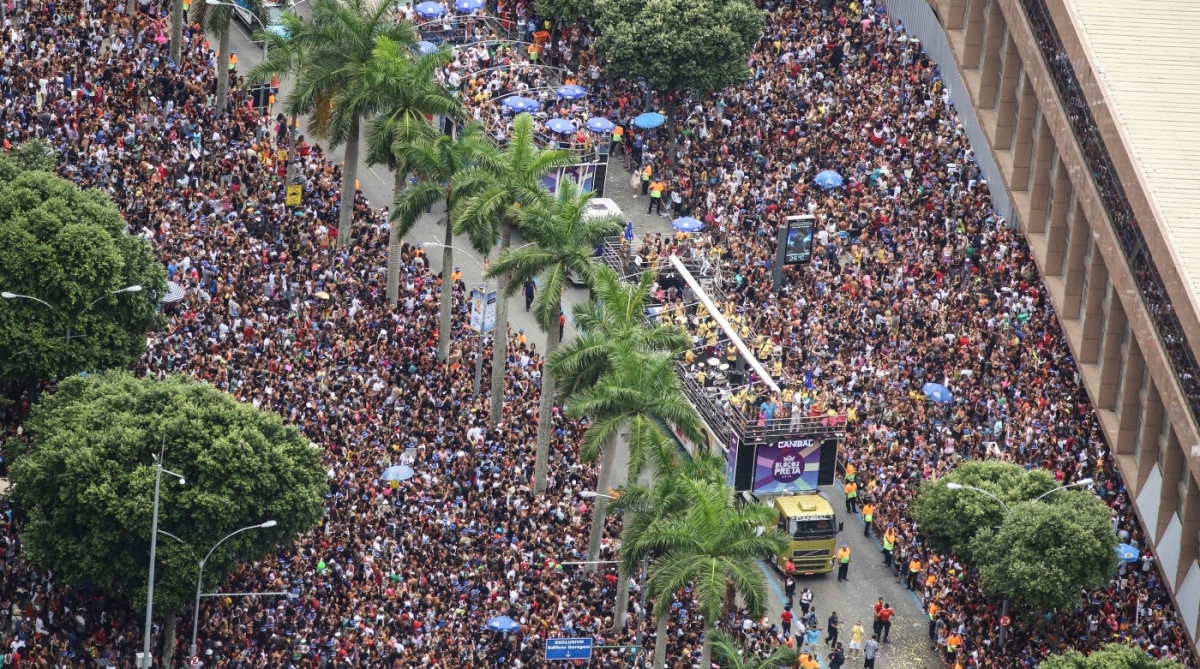 Foto aérea do Bloco da Preta. Foto Fernando Maia/Riotur