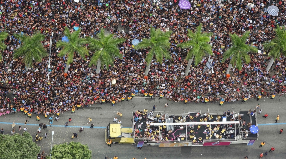 Foto aérea do Bloco da Preta. Foto Fernando Maia/Riotur