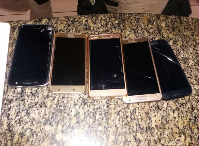 Celulares foram apreendidos durante o Bloco da Preta