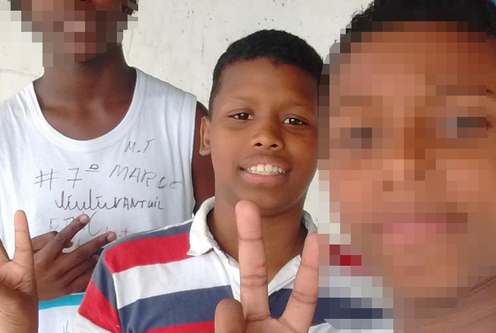 Jeremias Moraes, 13 anos, foi vítima de uma bala perdida no Complexo da Maré 