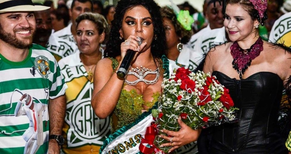 Giovana Ang�lica Fontes � uma das duas musas que a Mocidade Independente escolheu para abrilhantar o desfile.