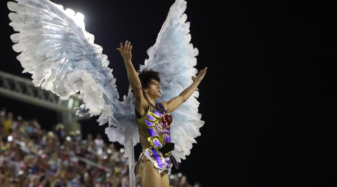 Tijuca foi a primeira escola a desfilar nesta segunda de Carnaval