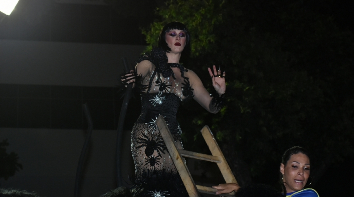 Claudia Raia usa fantasia inspirada no musical 'O beijo da mulher aranha'