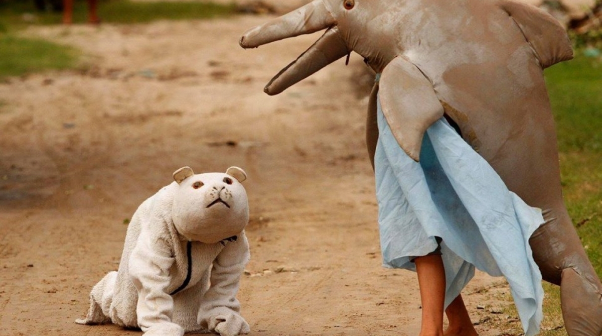 Carnaval na Floresta na comunidade de Juaba , vila de Camet&aacute;, no Par&aacute;. Crian&ccedil;as homenageiam animais do imagin&aacute;rio Amaz&ocirc;nico no Bloco da Bicharada.