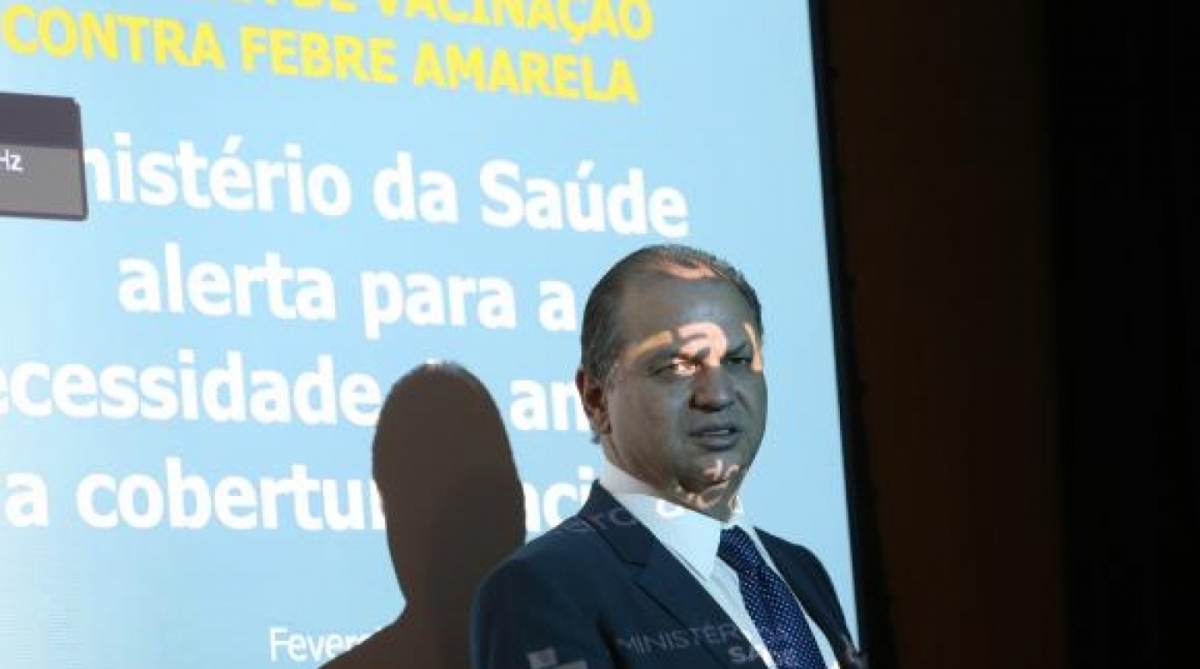 O ministro da Saúde, Ricardo Barros, faz balanço da campanha de vacinação contra a febre amarela - Fabio Rodrigues Pozzebom/Agência Brasil