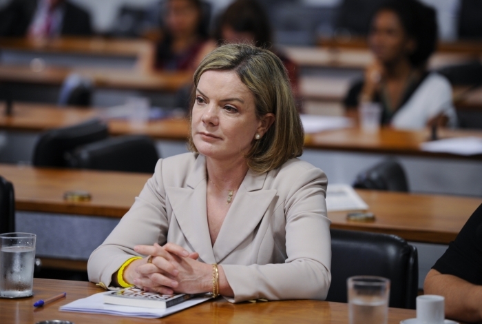 A presidente do PT, senadora Gleisi Hoffmann (PR) A presidente do PT, senadora Gleisi Hoffmann (PR)