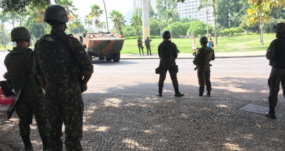 Militares no Aterro do Flamengo