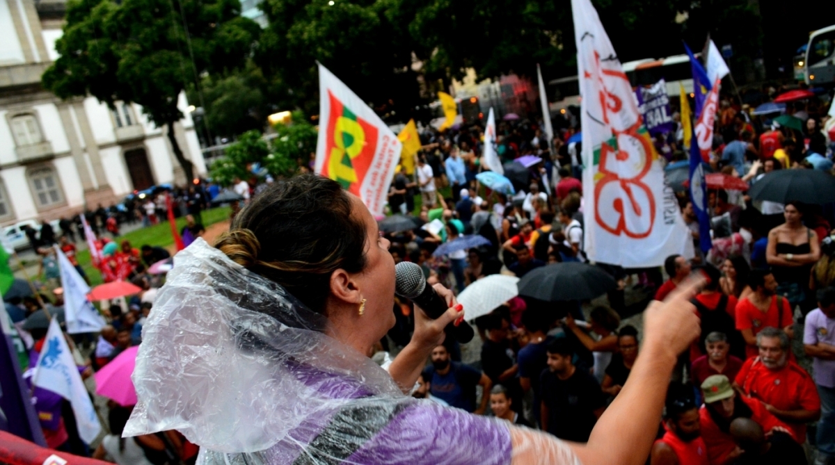 Manifestantes protestam no Centro contra a Reforma da Previd&ecirc;ncia - Paulo Carneiro/Parceiro/Ag&ecirc;ncia O Dia