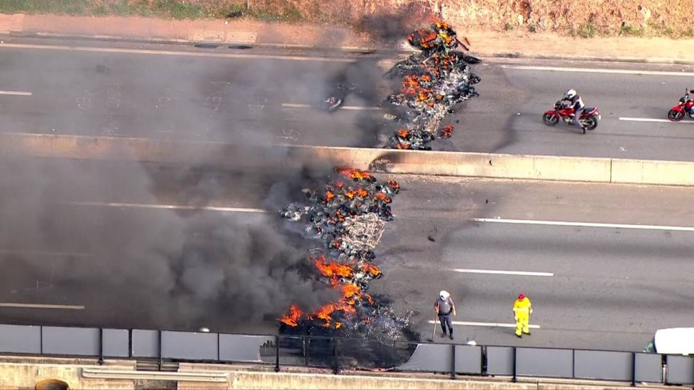 Protestos contra Previdência afetam trânsito, bancos, transporte e escolas - Reprodução/ TV Globo