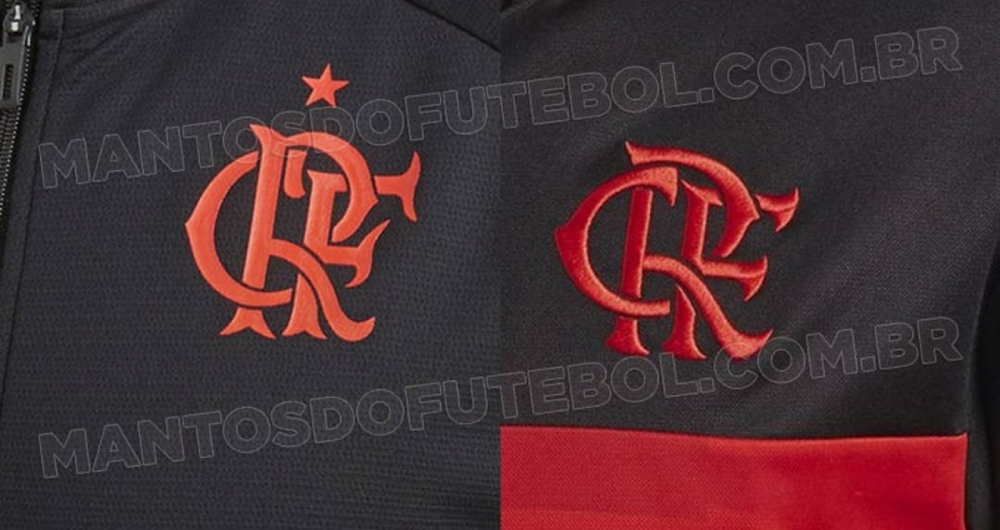 Compara��o entre os escudos do Flamengo