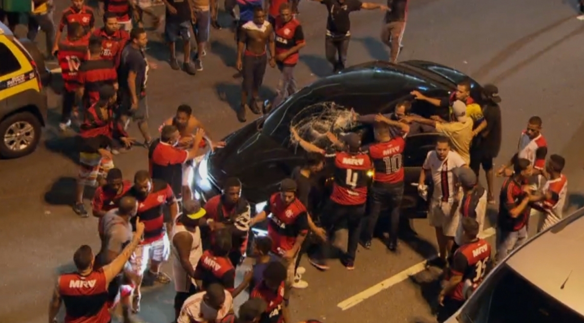 Flamengo foi punido por brigas na final da Sul-Americana - Reprodução
