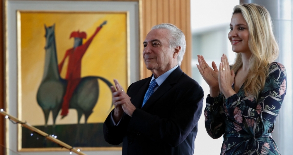 Bras�lia - O presidente Michel Temer e a primeira-dama Marcela Temer  durante apresenta��o musical das crian�as do centro social Ing� e de crian�as do PROFESP (Alan Santos/PR)