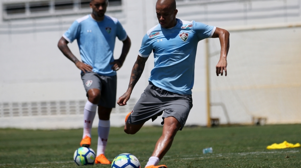 Atacante do Fluminense. Marcos Junior participa de treinamento